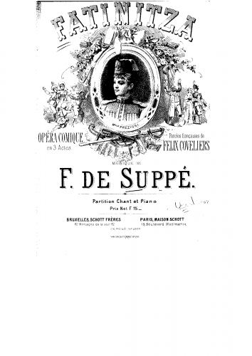 Suppé - Fatinitza - Vocal Score - Score