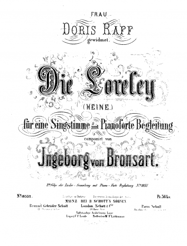 Bronsart - Die Loreley - Score