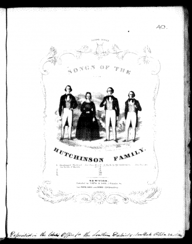 Hutchinson Family Singers - A Rock in the Wilderness - Score