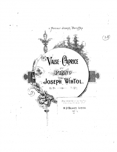 V?tols - Valse-Caprice, Op. 24 - Score