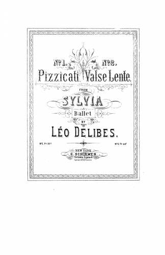 Delibes - Sylvia - Valse lente (No. 6, Act I) For Piano solo (Delibes) - Score