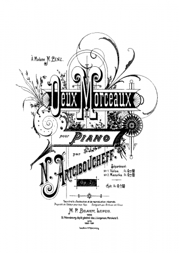 Artsybushev - Deux Morceaux - Score