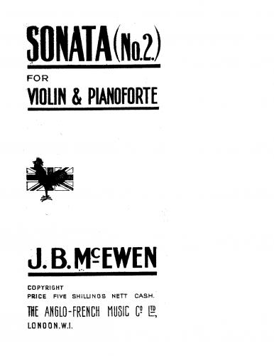 McEwen - Sonata No. 2 for Violin and Piano - score and part