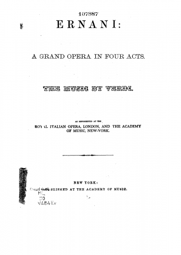 Verdi - Ernani - Libretti - Complete Libretto