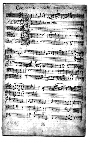 Sammartini - Oboe Concerto in D major - Scores and Parts - Score