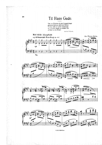 Winter-Hjelm - Til Hans Gude - Score