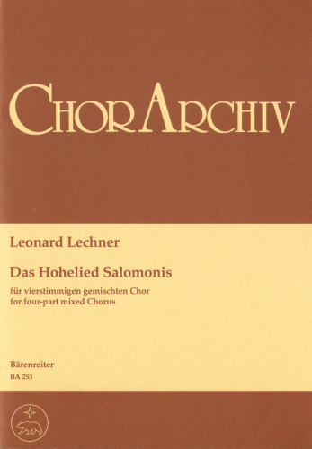 Lechner - Das Hohelied Salomonis - Score