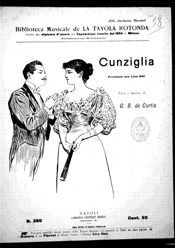 De Curtis - Cunziglia! - Score