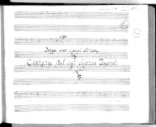 Tinazzoli - Doppo haver sparsi all'aure - Score