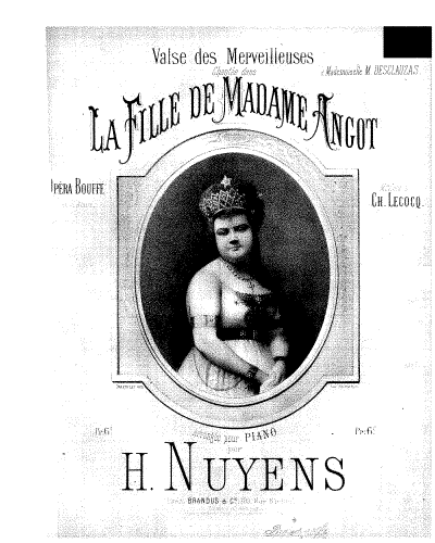 Lecocq - La fille de Madame Angot - Valse de Merveilleuses For Piano solo (Nuyens) - Score