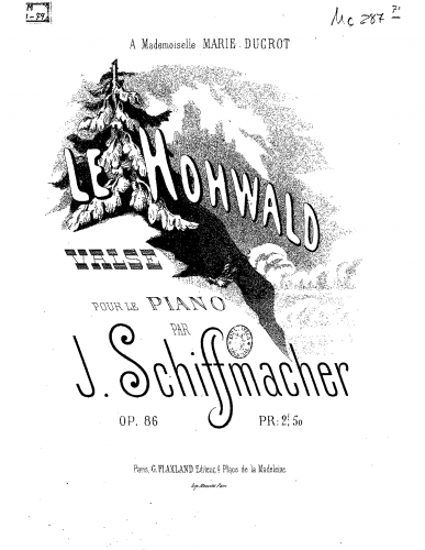 Schiffmacher - Le Hohwald - Piano Score - Score