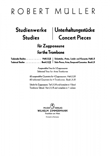 Müller-Hartmann - Technische Übungen - Score