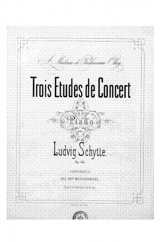 Schytte - 3 Etudes de Concert - Score