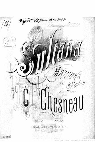 Chesneau - Sultana, op.72 - Score