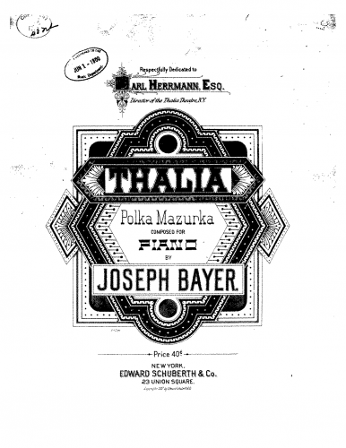 Bayer - Thalia, Polka-Mazurka - Score