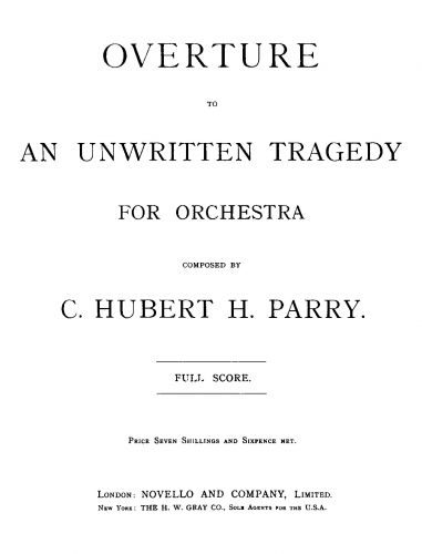 Parry - Overture to an Unwritten Tragedy - Score