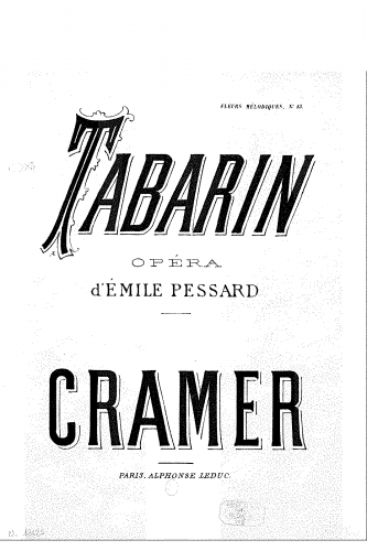 Cramer - Fleur mélodique sur 'Tabarin' - Score