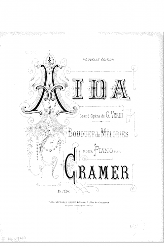 Cramer - Choix de mélodies sur Aïda - Score
