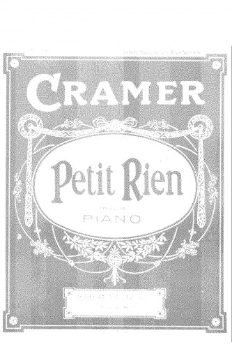 Cramer - Le petit rien - Piano Score - Score