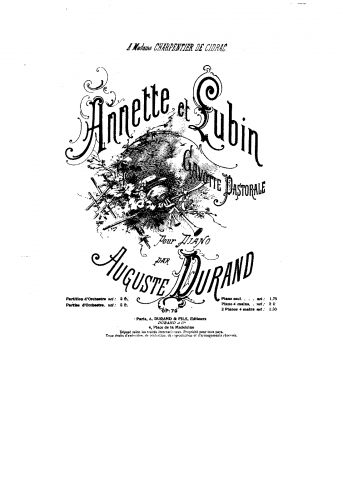 Durand - Annette et Lubin - For 2 Pianos (Roques) - Score