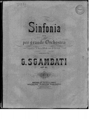 Sgambati - Symphony No. 1 - Score