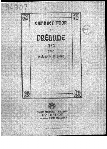 Moór - Prélude No. 2 - Score