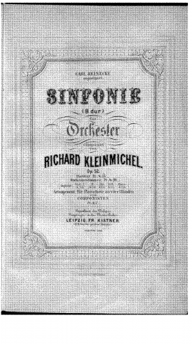 Kleinmichel - Symphony - Score