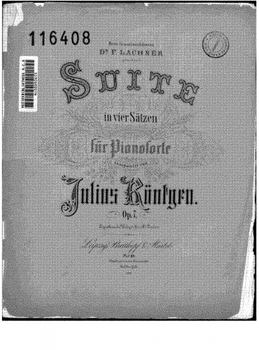 Röntgen - Suite for Piano - Score