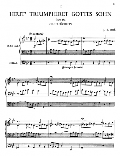 Bach - Heut? triumphiret Gottes Sohn - Score