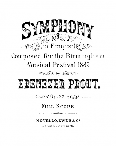 Prout - Symphony No. 3 - Score