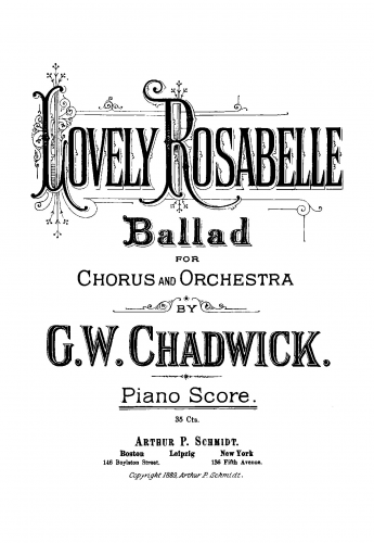 Chadwick - Lovely Rosabelle - Vocal Score - Score