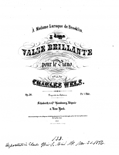 Wels - Valse brillante No. 3 - Score