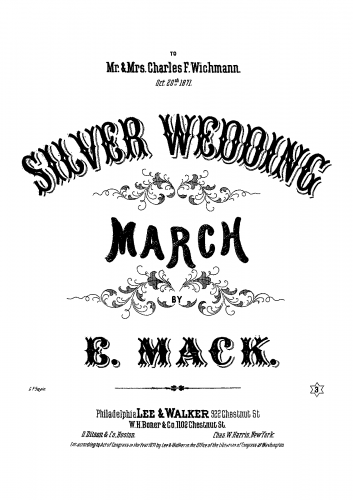 Mack - Silver Wedding March - Score