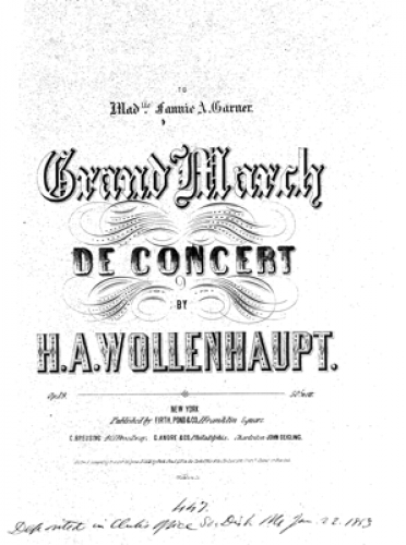 Wollenhaupt - Grand marche de concert - Piano Score - Score