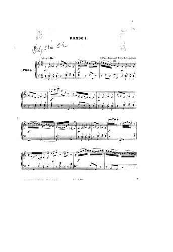 Bach - Rondo in C major, Wq. 56/1 - Score