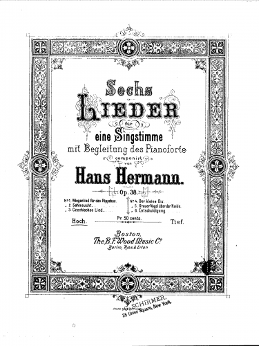 Hermann - Sechs Lieder für eine Singstimme - 1. Wiegenlied für das Püppchen