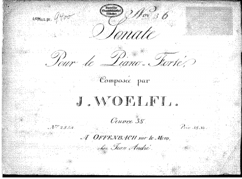 Woelfl - Piano Sonata - Score