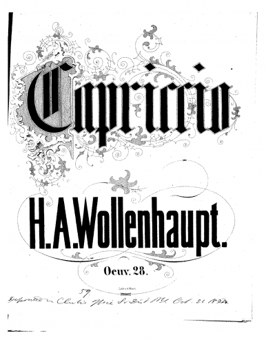 Wollenhaupt - Capriccio - Score