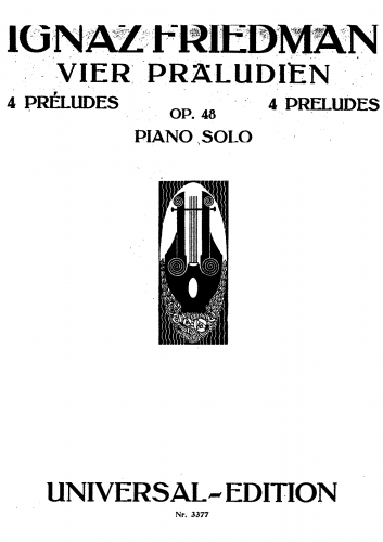 Friedman - Four Preludes, Op. 48 - Score