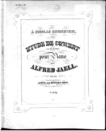 Jaëll - Étude de concert - Score