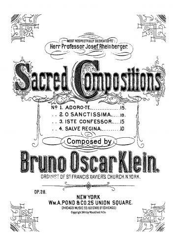 Klein - Sacred Compositions - Score