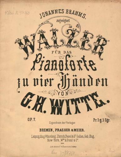Witte - Walzer - Score