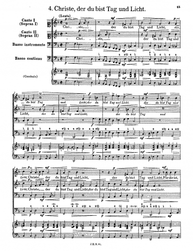 Schein - Christe, der du bist Tag und Licht - Score