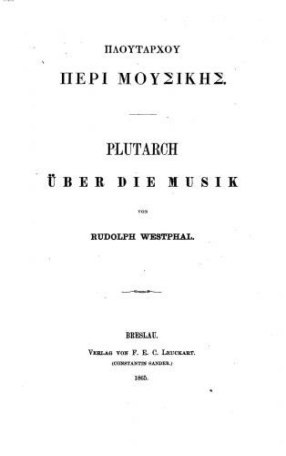 Plutarch - On music - Complete Book