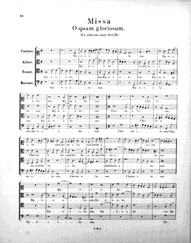 Victoria - Missa O quam gloriosum - Score