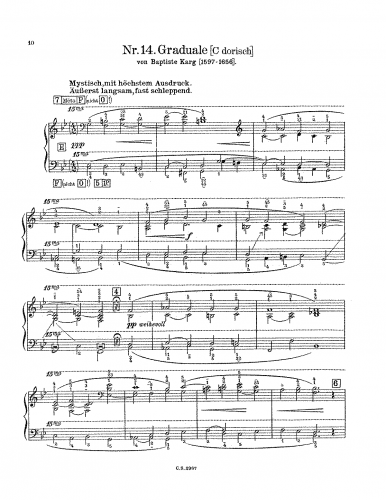 Karg-Elert - Nr. 14. Graduale [C dorisch] - Score