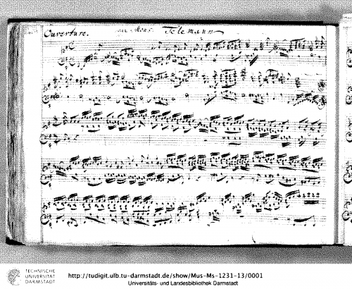 Telemann - Ouverture in G major - Score