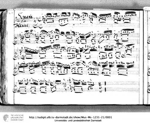 Handel - Sonata in F major - Score