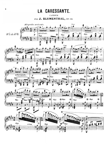 Blumenthal - La caressante - Score