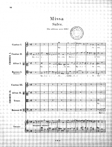 Victoria - Missa Salve - Score